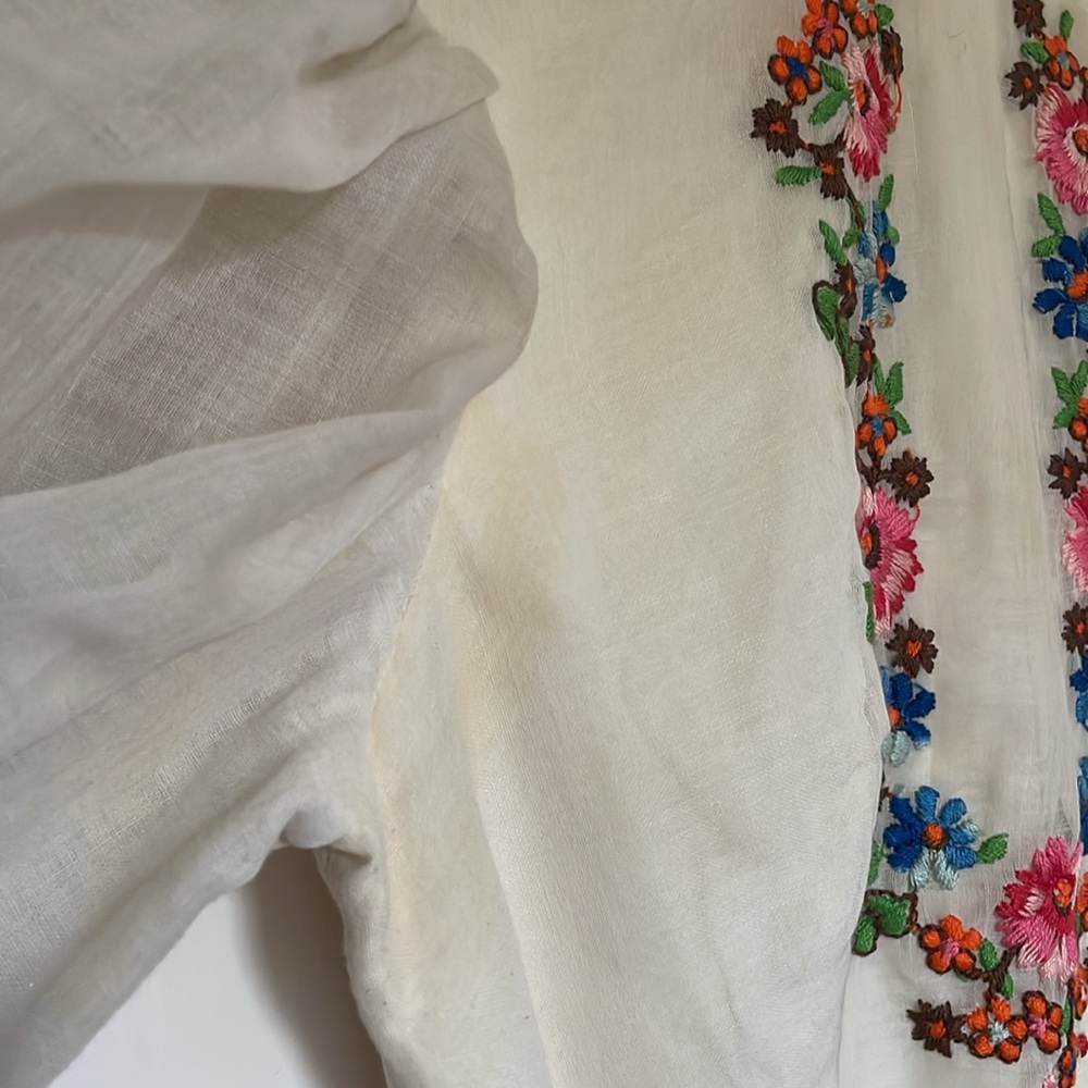 Vintage 70s prairie revival embroidered maxi dress, size XS-S range - Picture 15 of 16